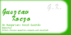 gusztav koczo business card