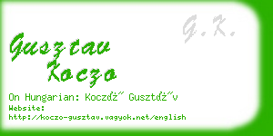 gusztav koczo business card